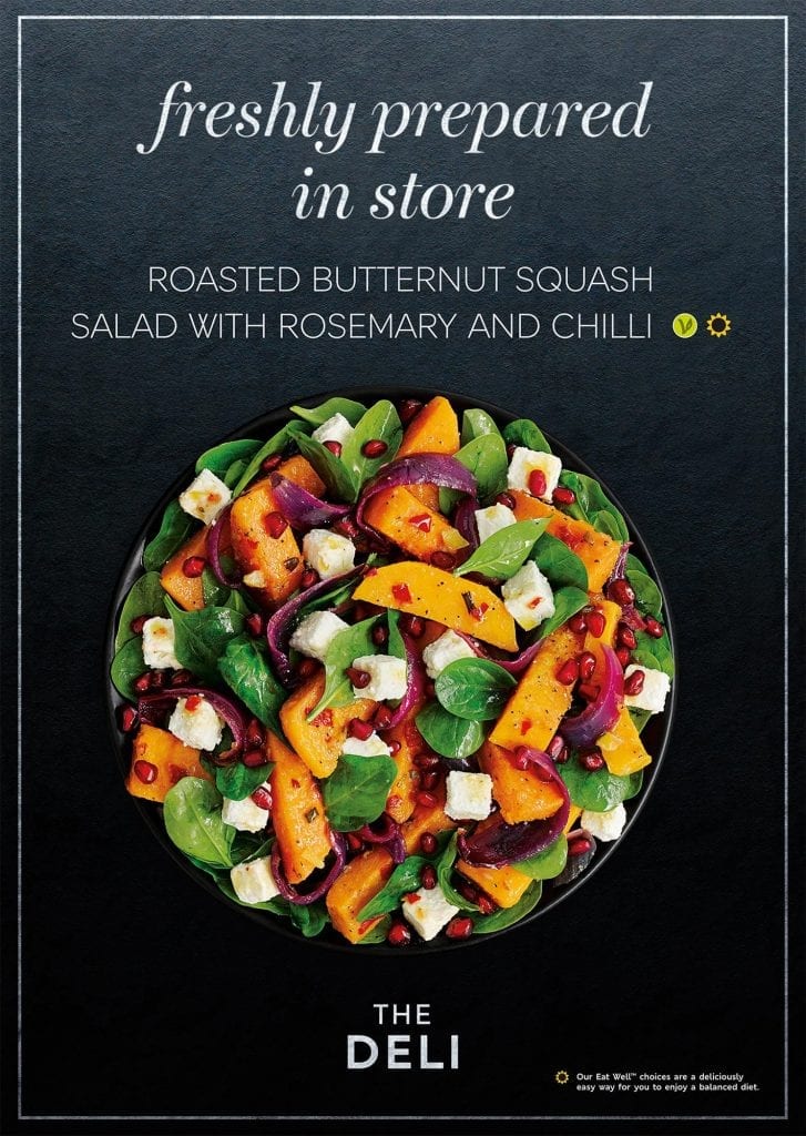 M&S Roasted butternut squash salad with rosemary and chilli