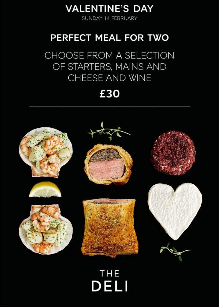 M&S Valentines Day meal for two of scallops, beef wellington and cheese