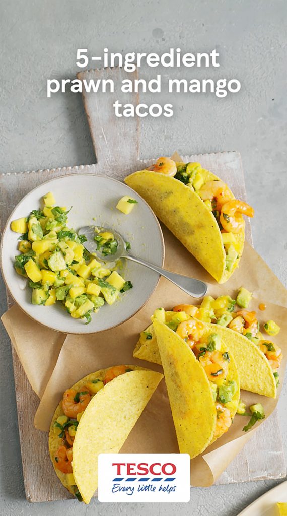 tesco 5 ingredients paren mango tacos video reel