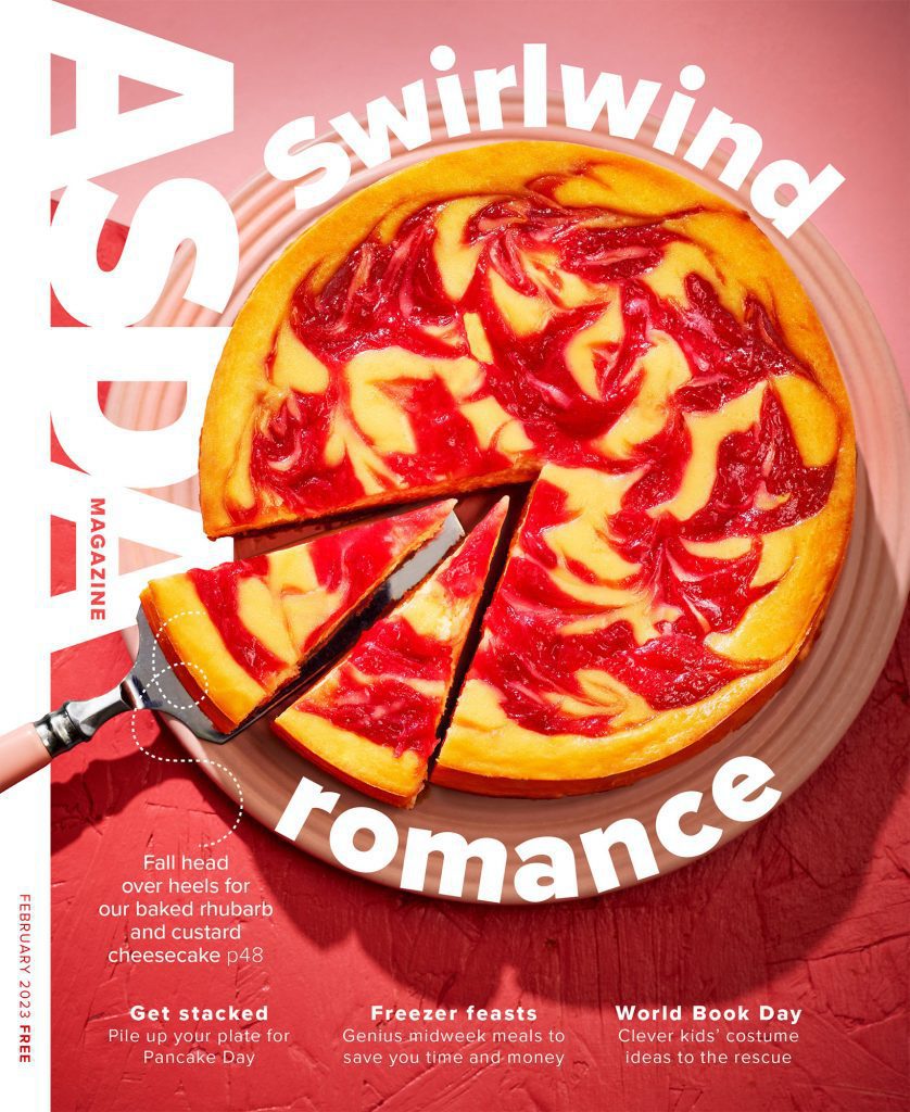 asda magazine rhubarb custard february 2023 cover