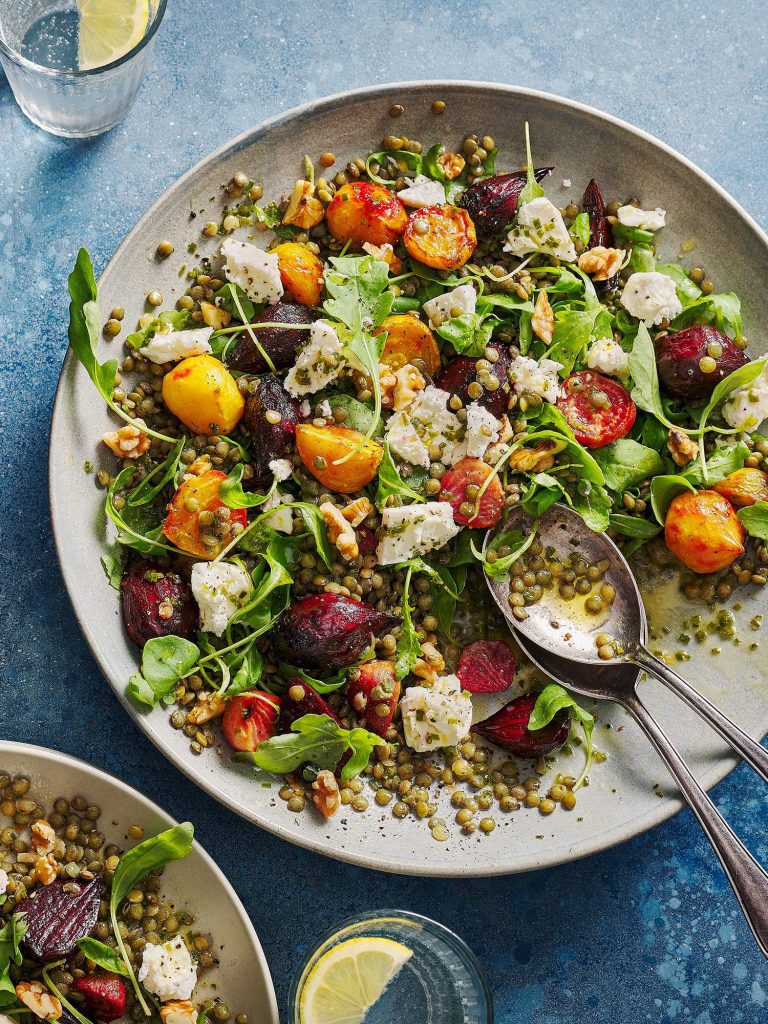 bbc good food October 2023 roasted beetroot feta salad