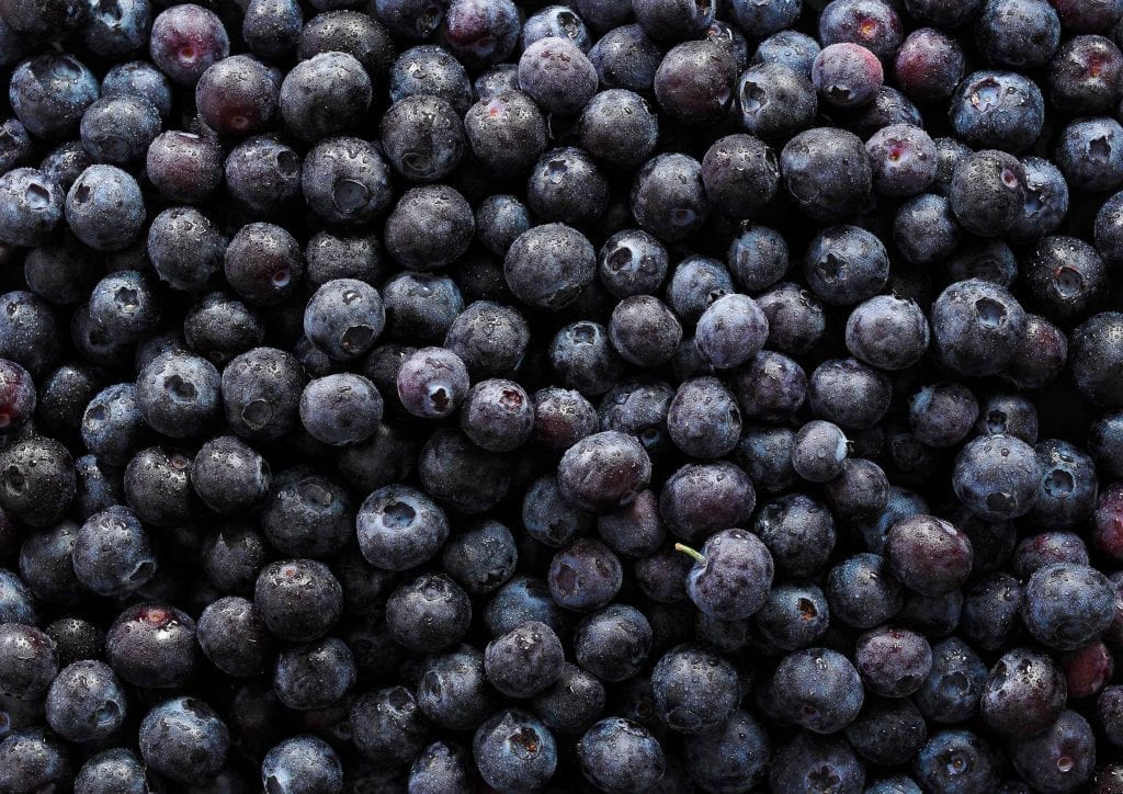 Personal shot of blueberries.