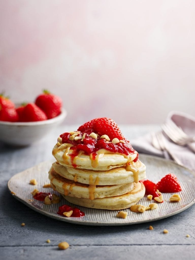 london food photographer Co Op peanut butter strawberry pancakes