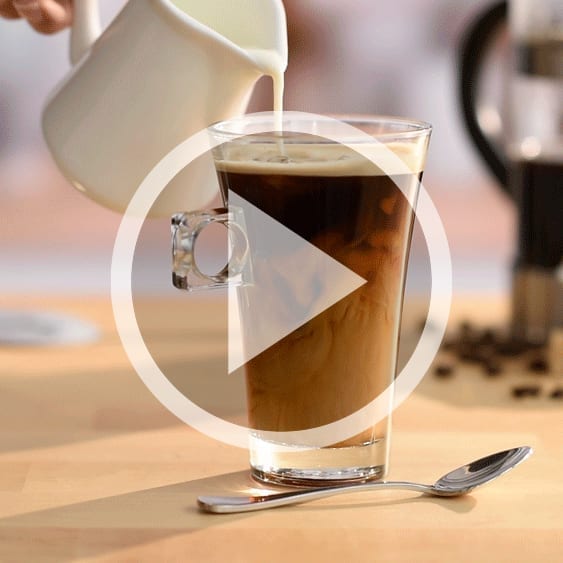 Pouring milk into a coffee cinemagraph part of my personal work