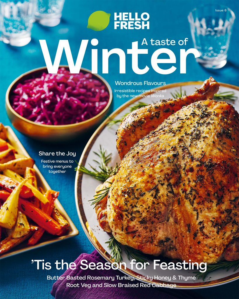 hello fresh magazine winter 2023 turkey cover
