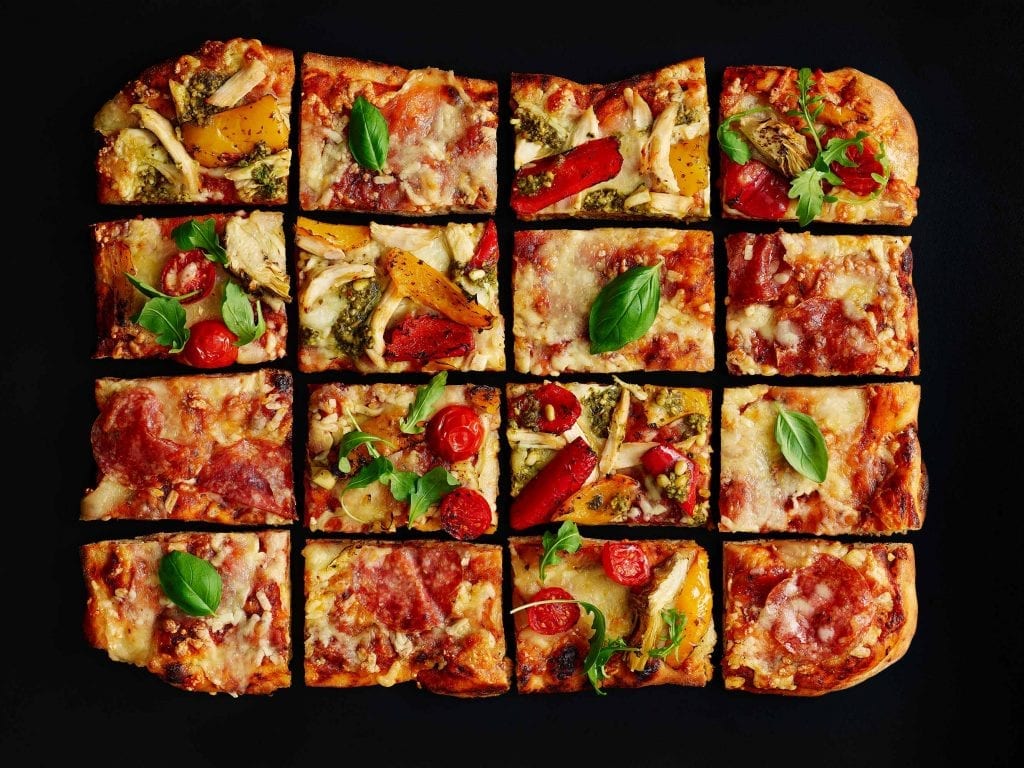 food photographers London Pizza selection shot for Marks and Spencer
