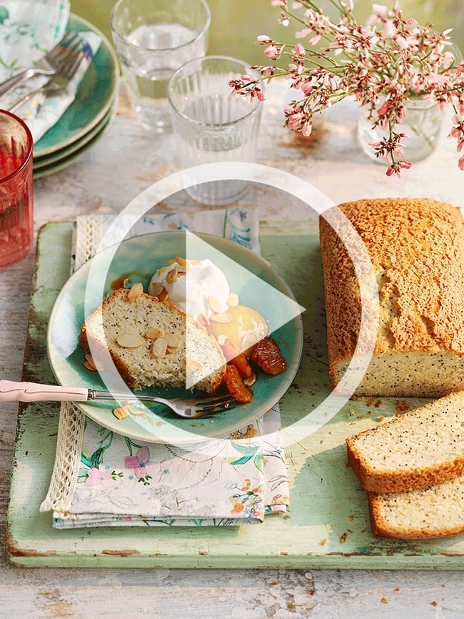 Orange and poppy seed cake GIF for Marks and Spencer within their vegetarian section online
