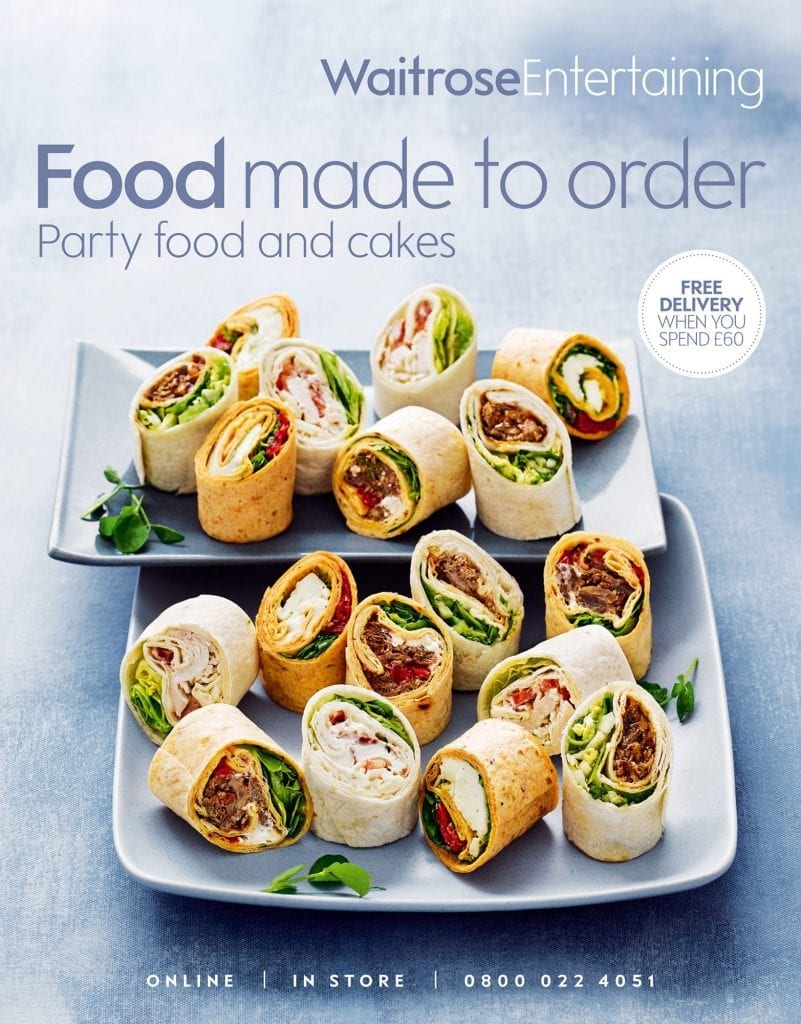 Food made to order cover for Waitrose Entertaining of wrap selection