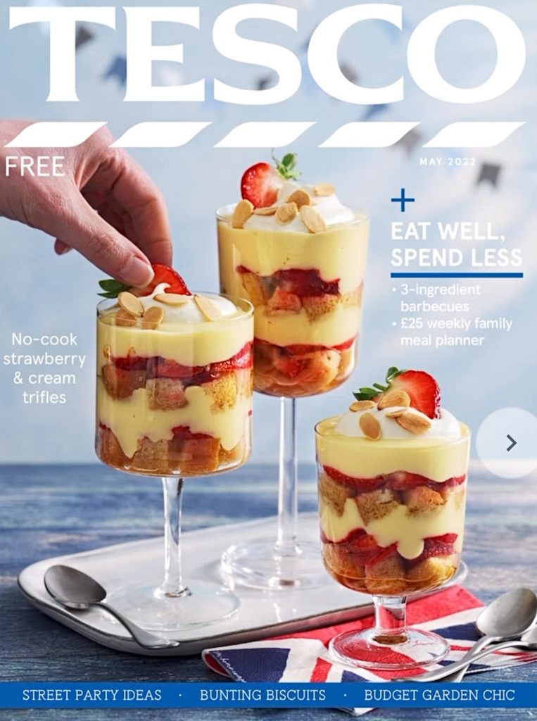 tesco magazine may 22 jubilee trifle video