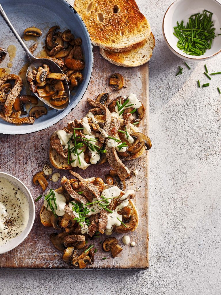 sainsbury's magazine steak mushrooms on toast