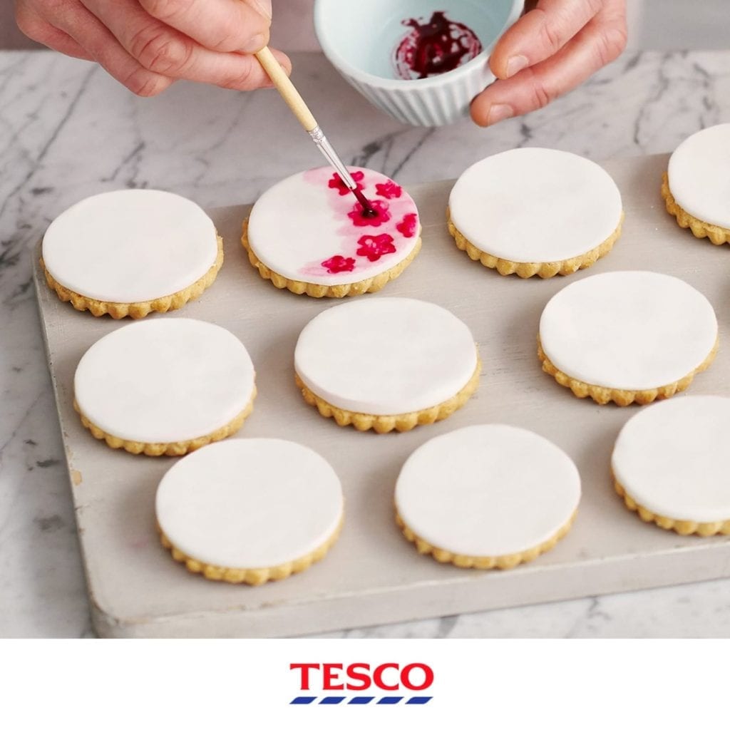 Mother's Day watercolour cookies animation shot for Tesco.