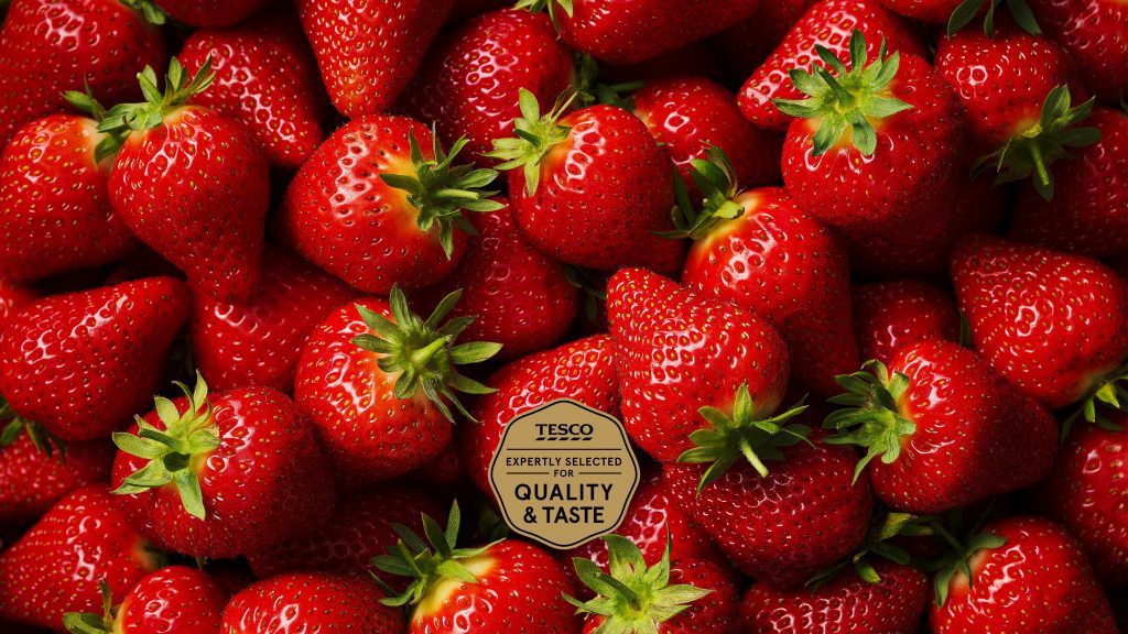 tesco strawberries quality seal