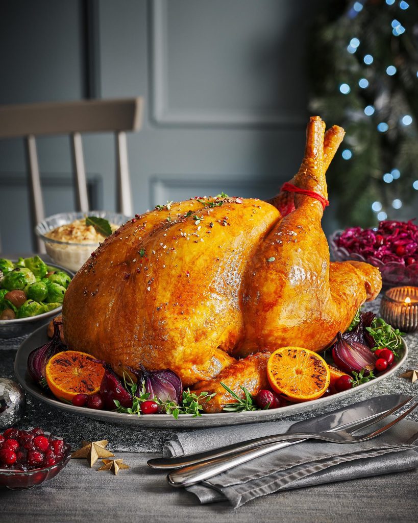 Tesco Christmas 2023 food press turkey with vegetables