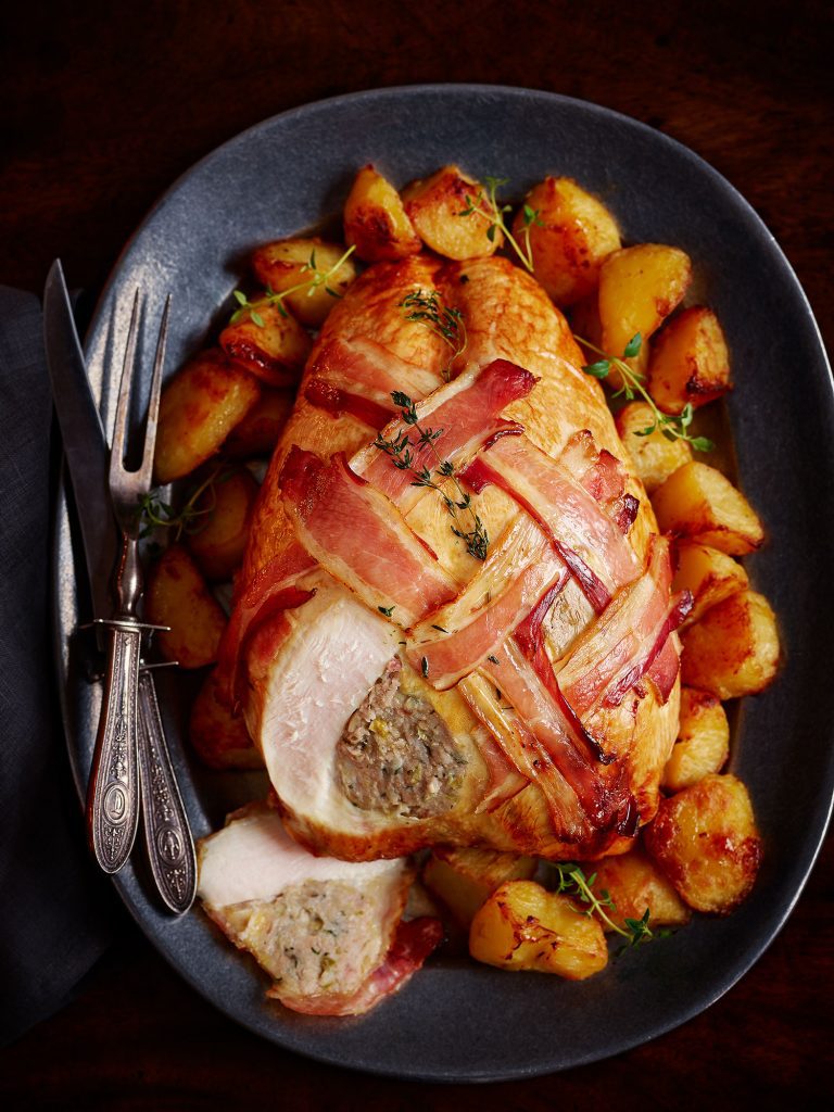 tesco finest British free range turkey crown pork leek pancetta thyme stuffing