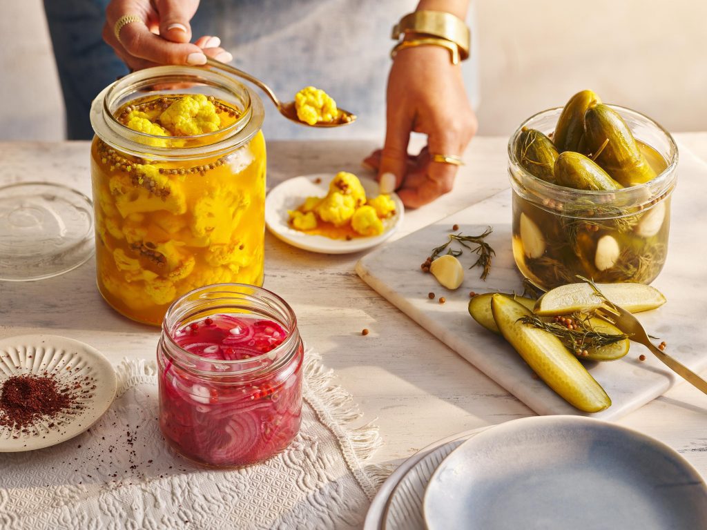 my tel aviv table book pickles with hand