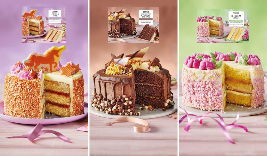 tesco packaging celebration cakes